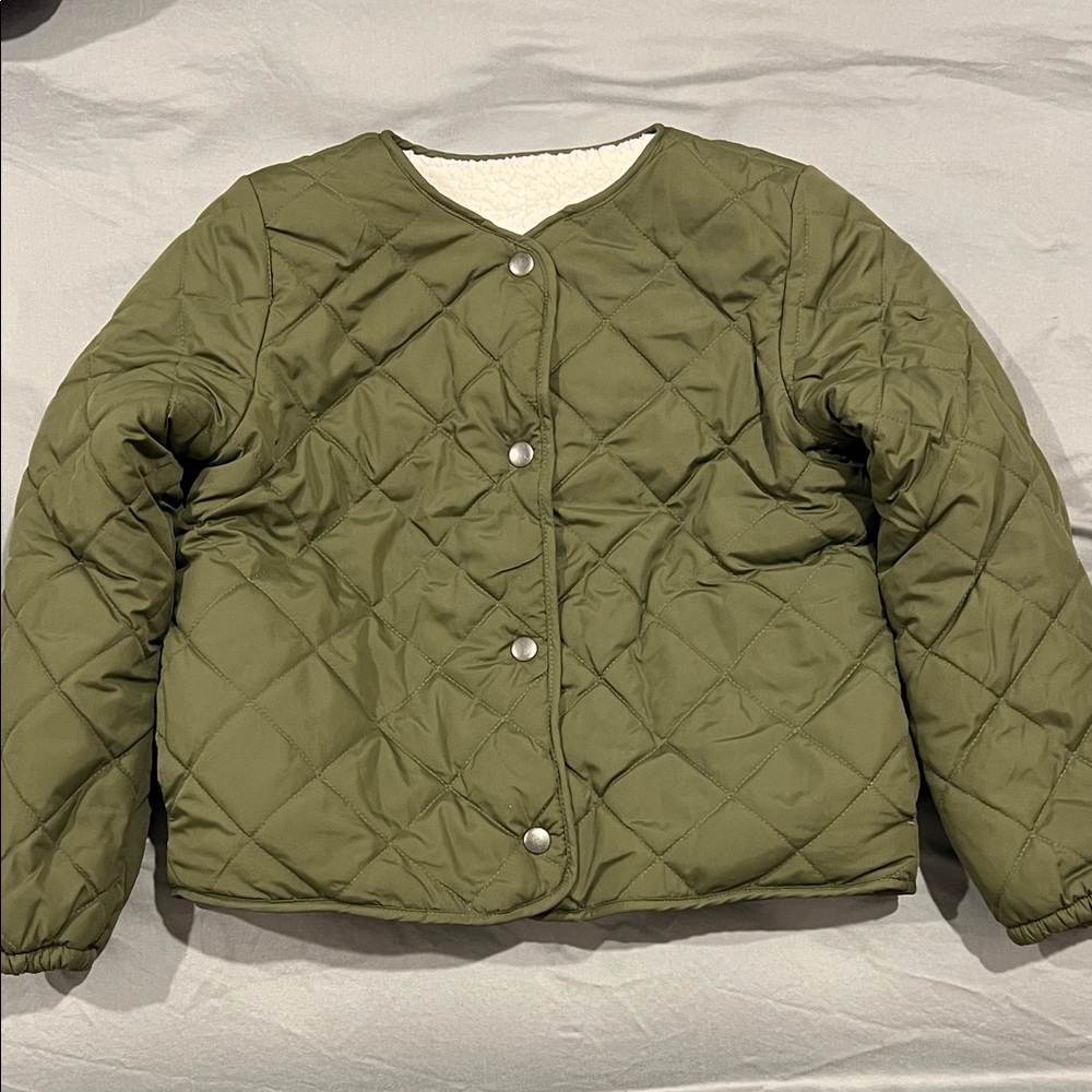 Old Navy Kids Olive Puffer Jacket